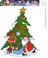 kerstboom raam sticker