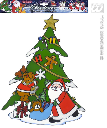kerstboom raam sticker