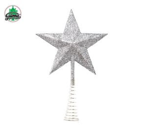 kerstboom topper zilver 23 cm