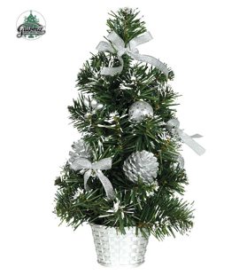 kerstboom zilveren decoratie 30 cm