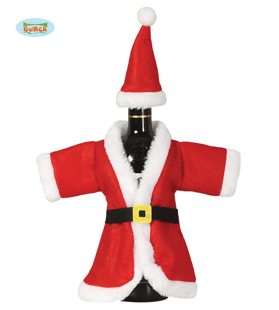 kerstman pakje voor fles