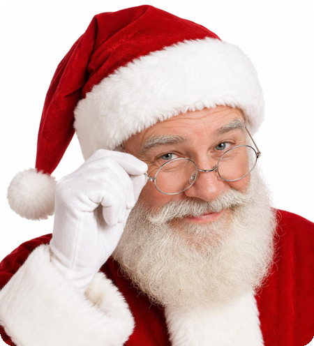Kerstman rond brilletje