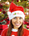 Kerstmuts glitter Merry Christmas