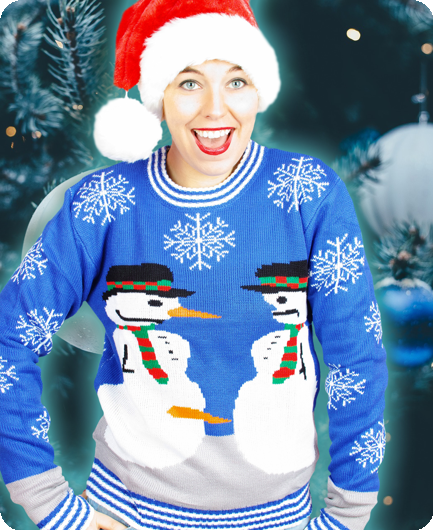 Kersttrui Dirty snowman voor zowel mannen als vrouwen