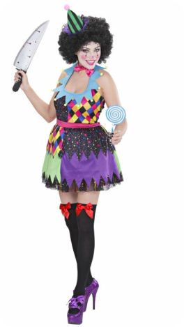 Killer clown girl halloween costume