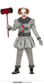 killer clown kostuum grijs