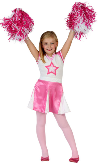 Kinder Cheerleader Uniform - Roze en Wit met Ster