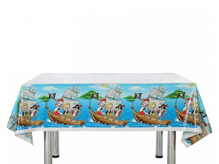 Kinderfeestje Piraten Tafellaken - Duurzaam Plastic 137x182cm