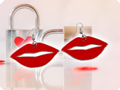 Kiss oorbellen rood
