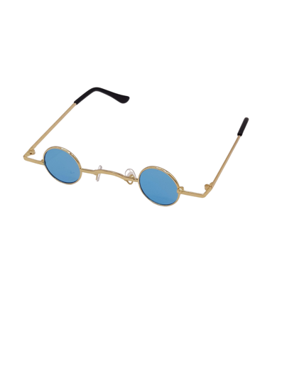 Klein rond hippie brilletje blauw