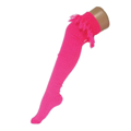 knee-high socks fluorescent pink