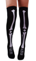 Knee-length pantyhose black with skeleton