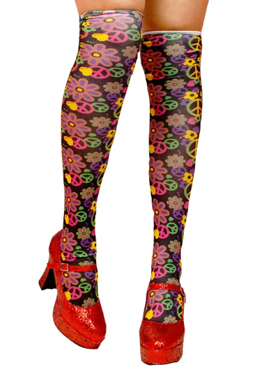 Kniepanty hippie / peace