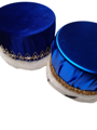 koningskroon hoed luxe blauw met goud