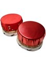 koningskroon luxe hoed rood met goud per stuk