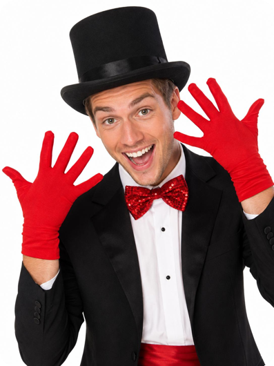 Korte handschoenen rood basic