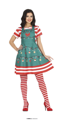 korte kerst jurk met print