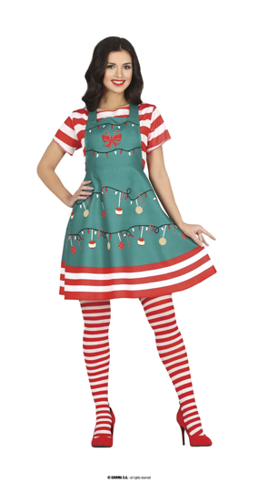 korte kerst jurk met print