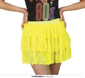 lace 80s skirt Yellow