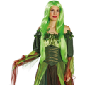 lang neon groene pruik Jessica