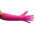 Lange satijnen handschoenen Fuchsia