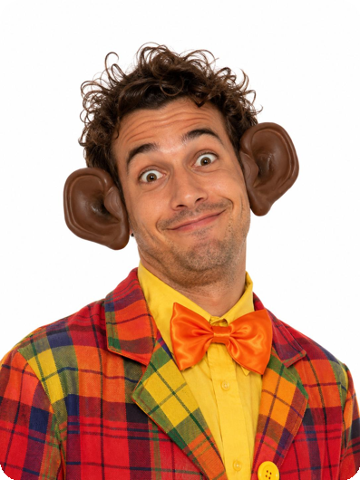Large brown rubber ears