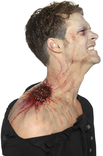 Latex bijt wonde halloween