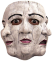Latex masker 3 gezichten