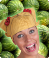 Latex pruik Mieke