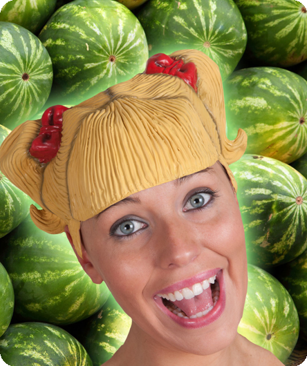 Latex pruik Mieke