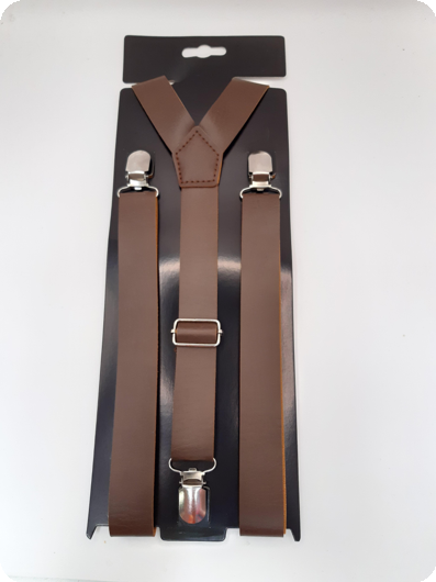 Leather Look Tyrolean Suspenders