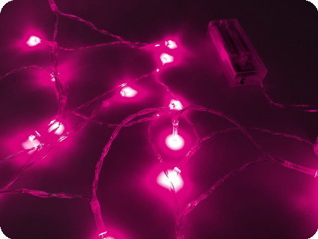 Led lichtjes fuchsia 20 lichtjes 2m