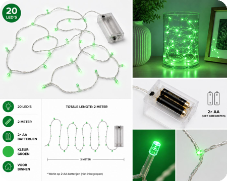 LED lights 4 meters green