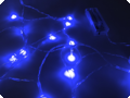 Led lumières bleues 2 mètres