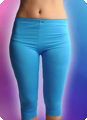 Legging blauw knielengte XS-S