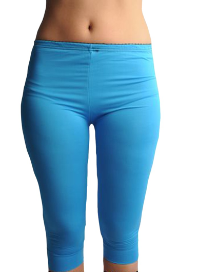 Legging blauw knielengte XS-S