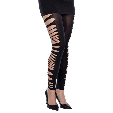 Legging en rock punk noir