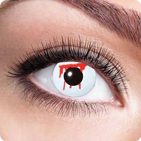 Lentilles mensuelles à éclaboussures blanches (par paire)