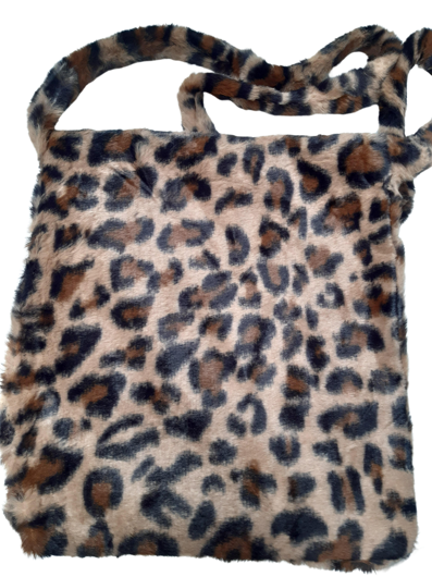 Leopard / Light grey handbag
