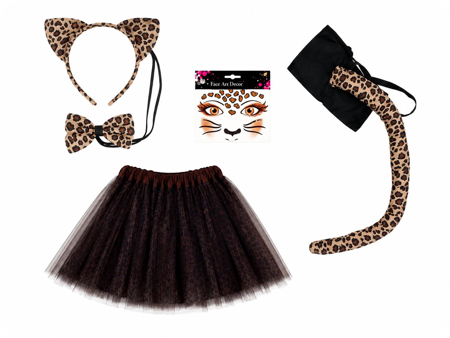 Leopard Animal Costume Set Girls
