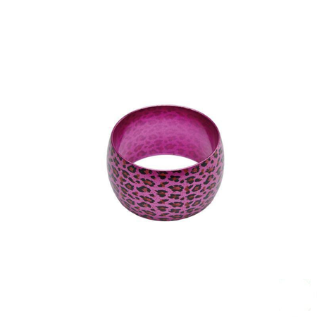 Leopard print pink bracelet.