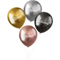 Les ballons scintillent 'Bonne retraite!' Electrum 33cm - 4 pièces