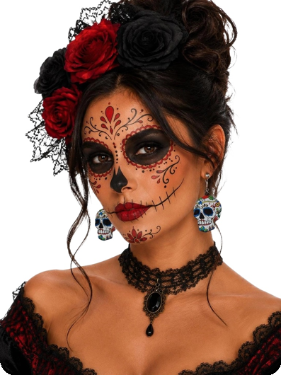 Les boucles d'oreilles en forme de crâne de Los Muertos