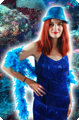 Light blue boa
