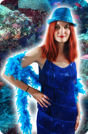 Light blue boa