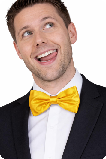 Light orange bow tie