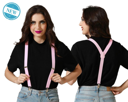 light pink suspenders