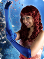 Long gloves blue