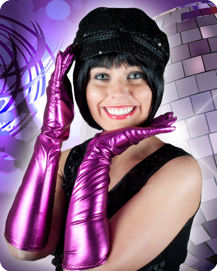 Long gloves fuchsia