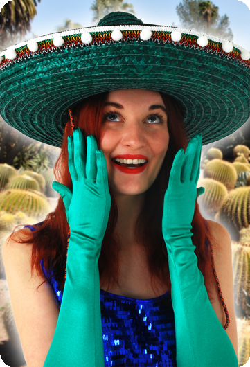Long gloves green